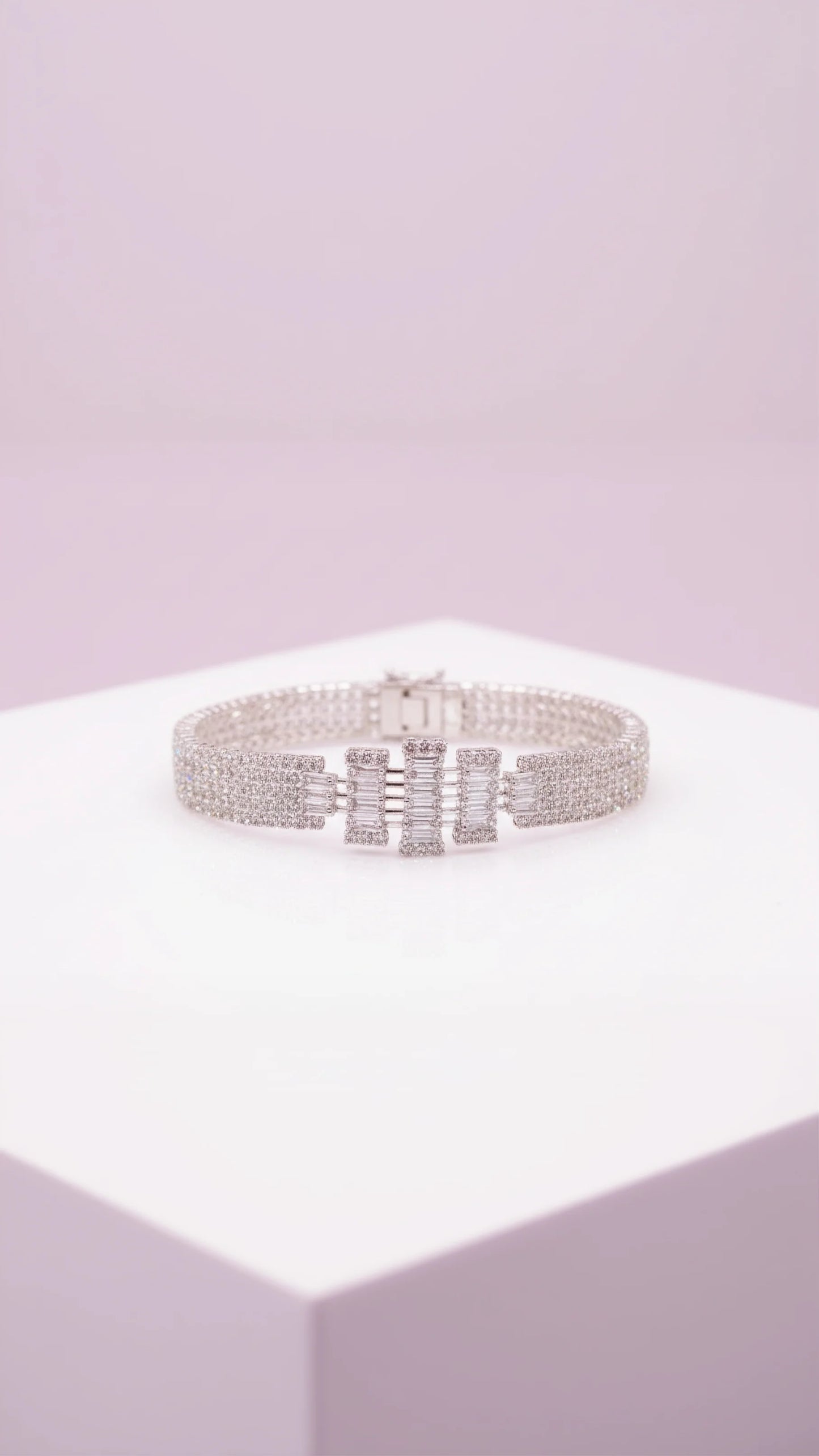 Baguette Cut Square Crystal Bracelet