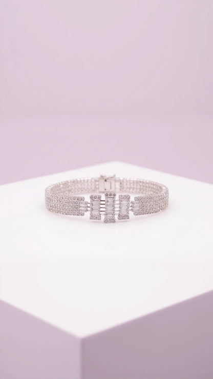 Baguette Cut Square Crystal Bracelet