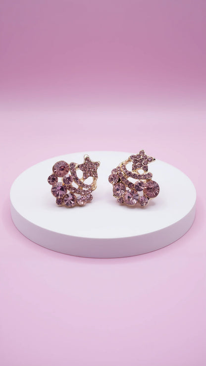 Star Cluster Crystal Stud Earrings