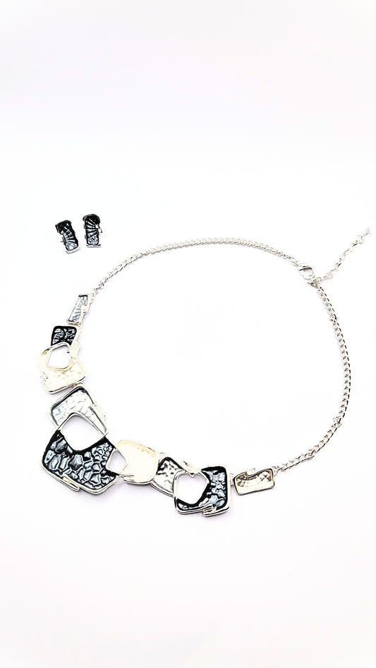 Abstract Irregular Necklace & Earrings Set