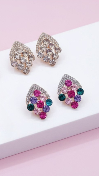 Stage Crystal Stud Earrings