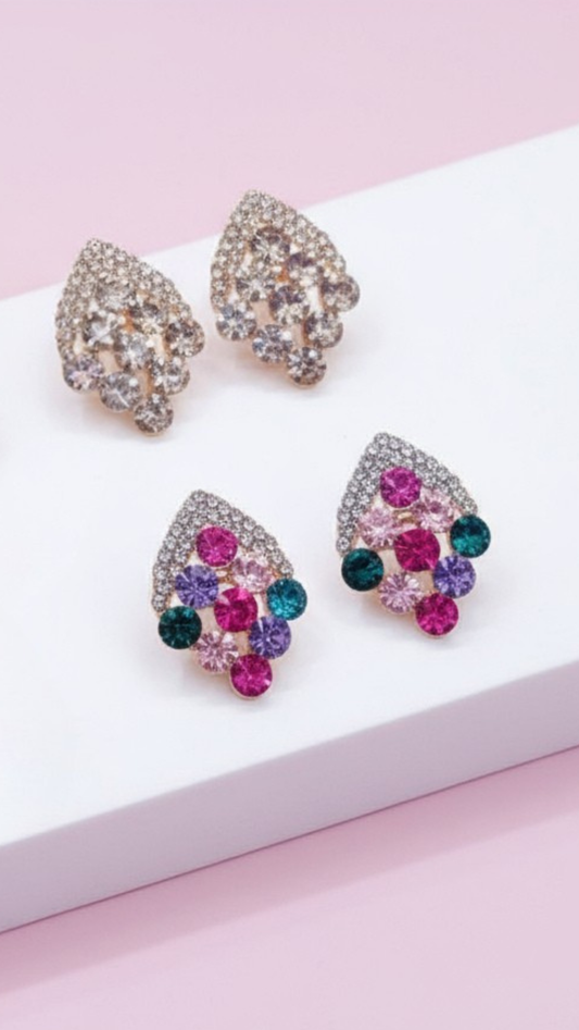 Stage Crystal Stud Earrings