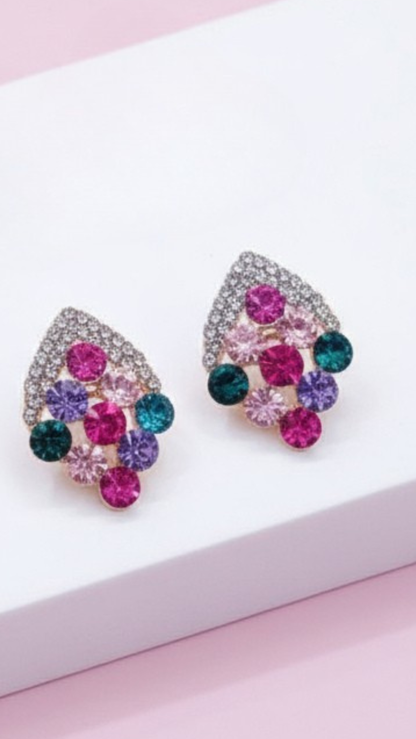 Stage Crystal Stud Earrings