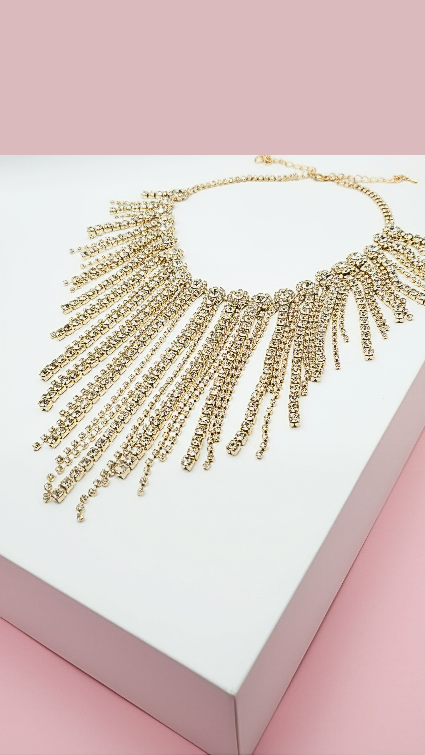 Tassel Crystal Necklace Set