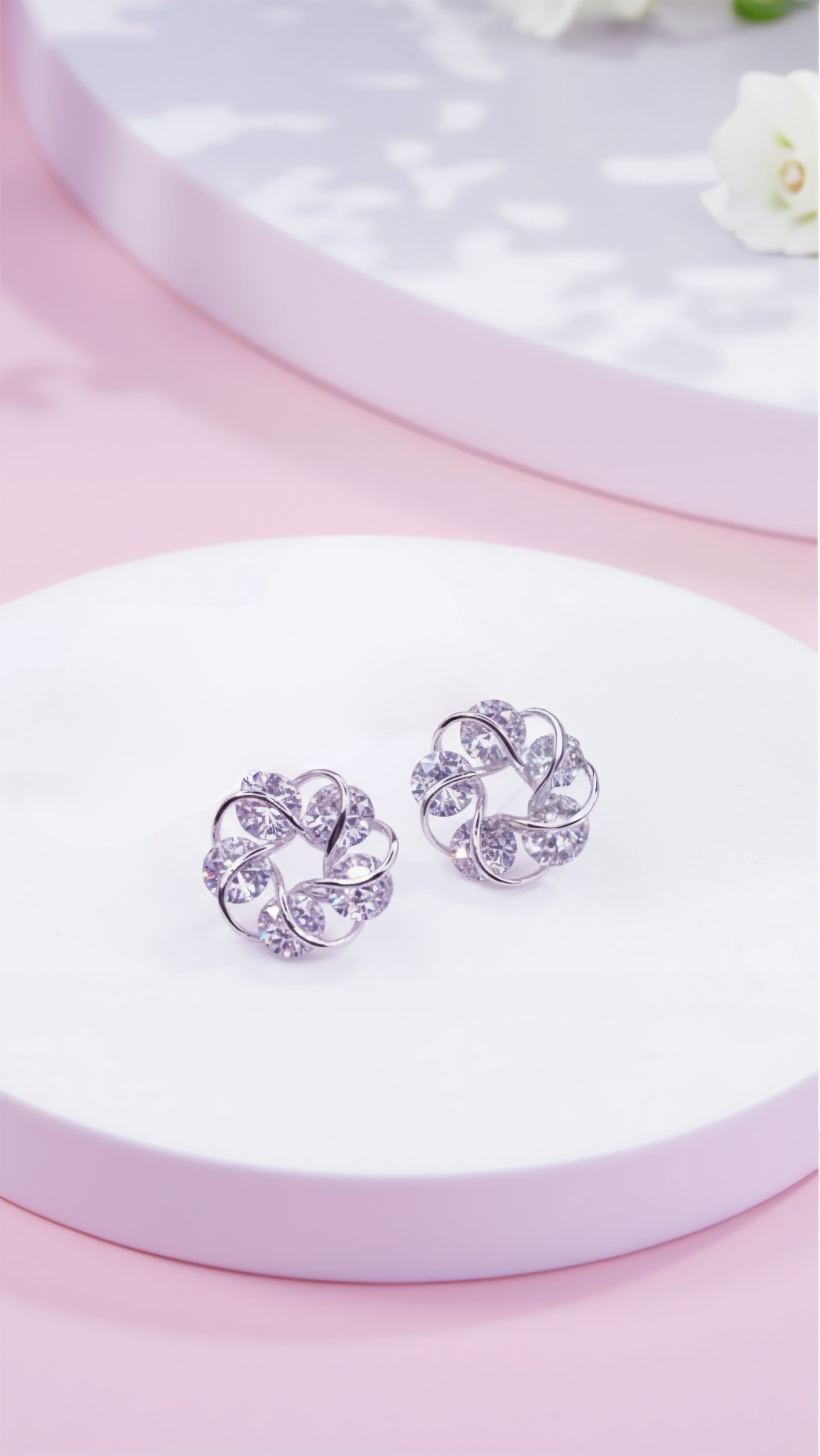 Eternal Crystal Stud Earrings