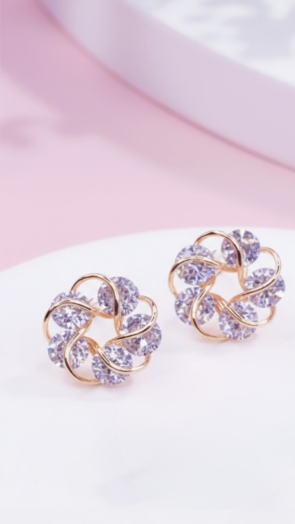 Eternal Crystal Stud Earrings