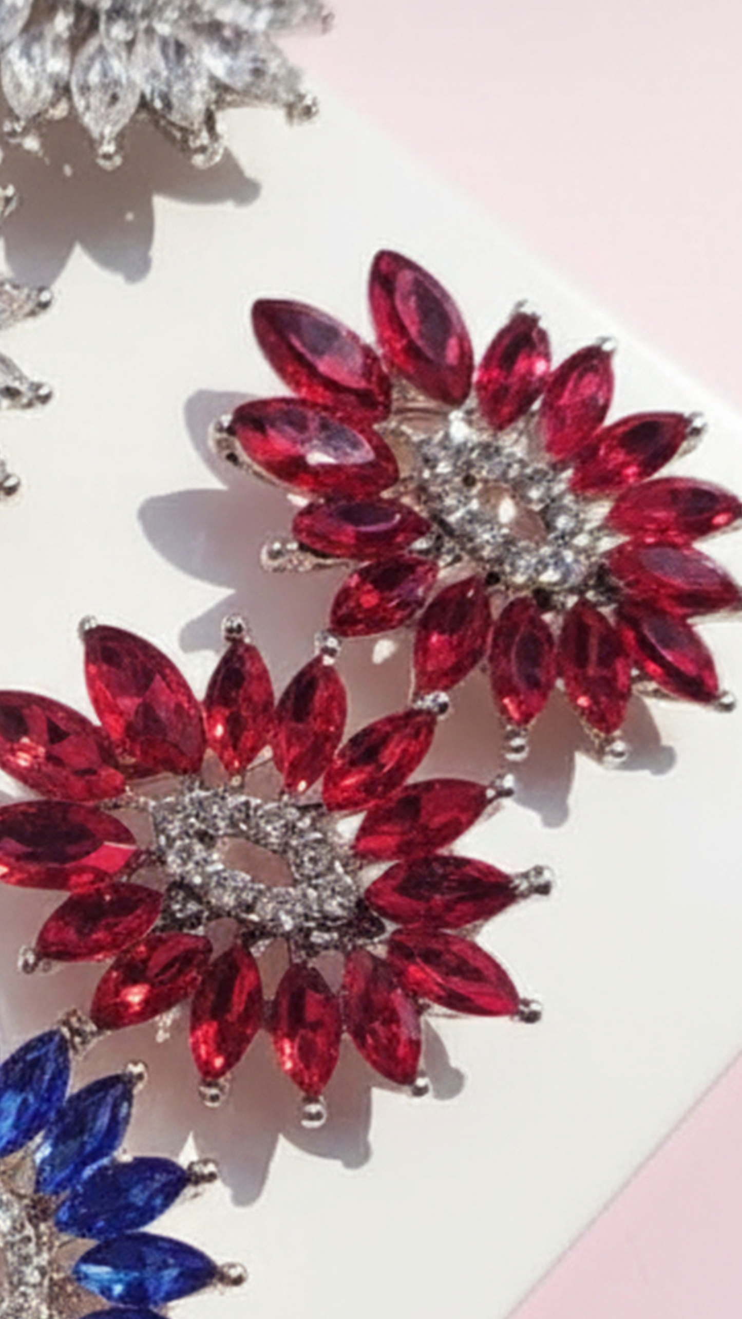 Flower Crystal Stud Earrings