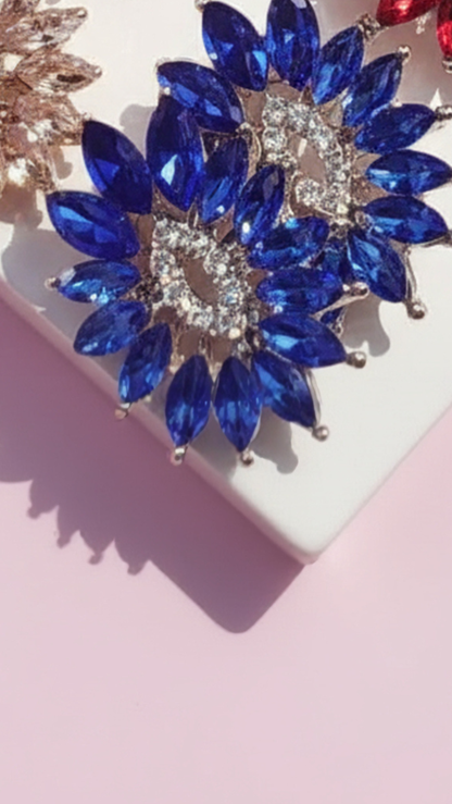 Flower Crystal Stud Earrings