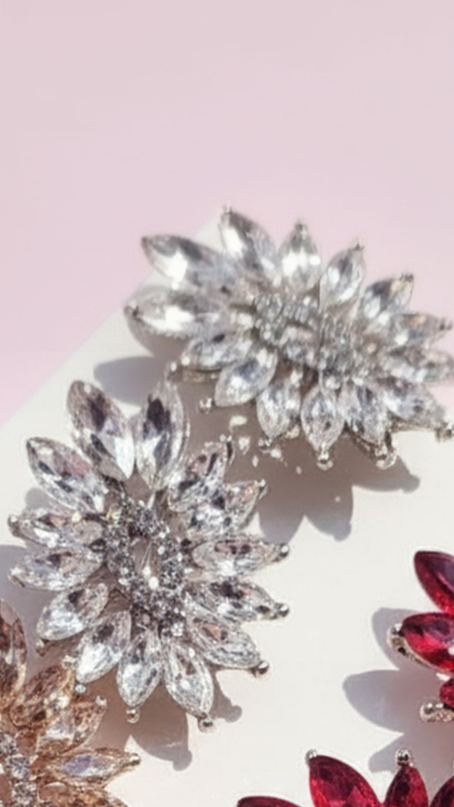 Flower Crystal Stud Earrings