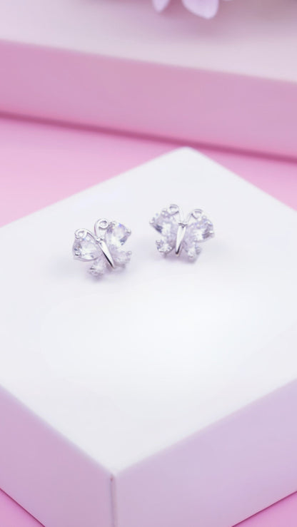 Butterfly Crystal Stud Earrings