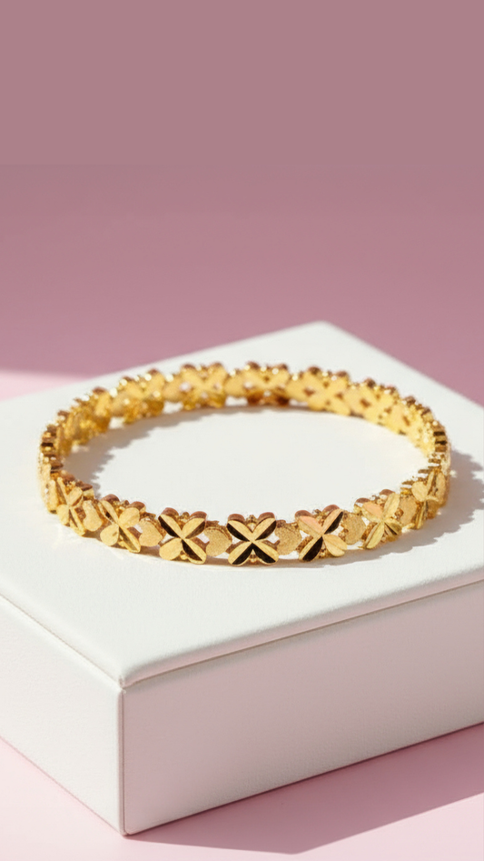 Criss Cross Gold Link Bracelet