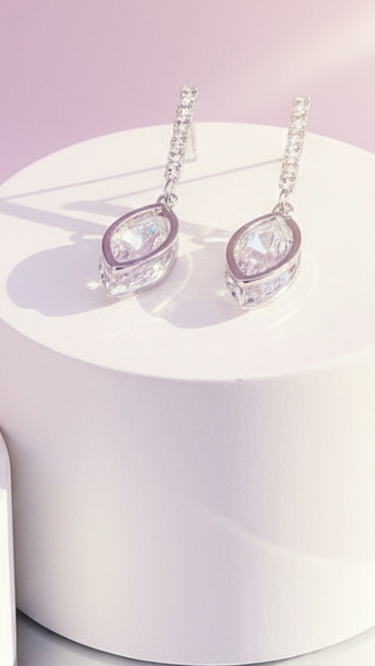 Oval Crystal Drop & Dangle Earrings