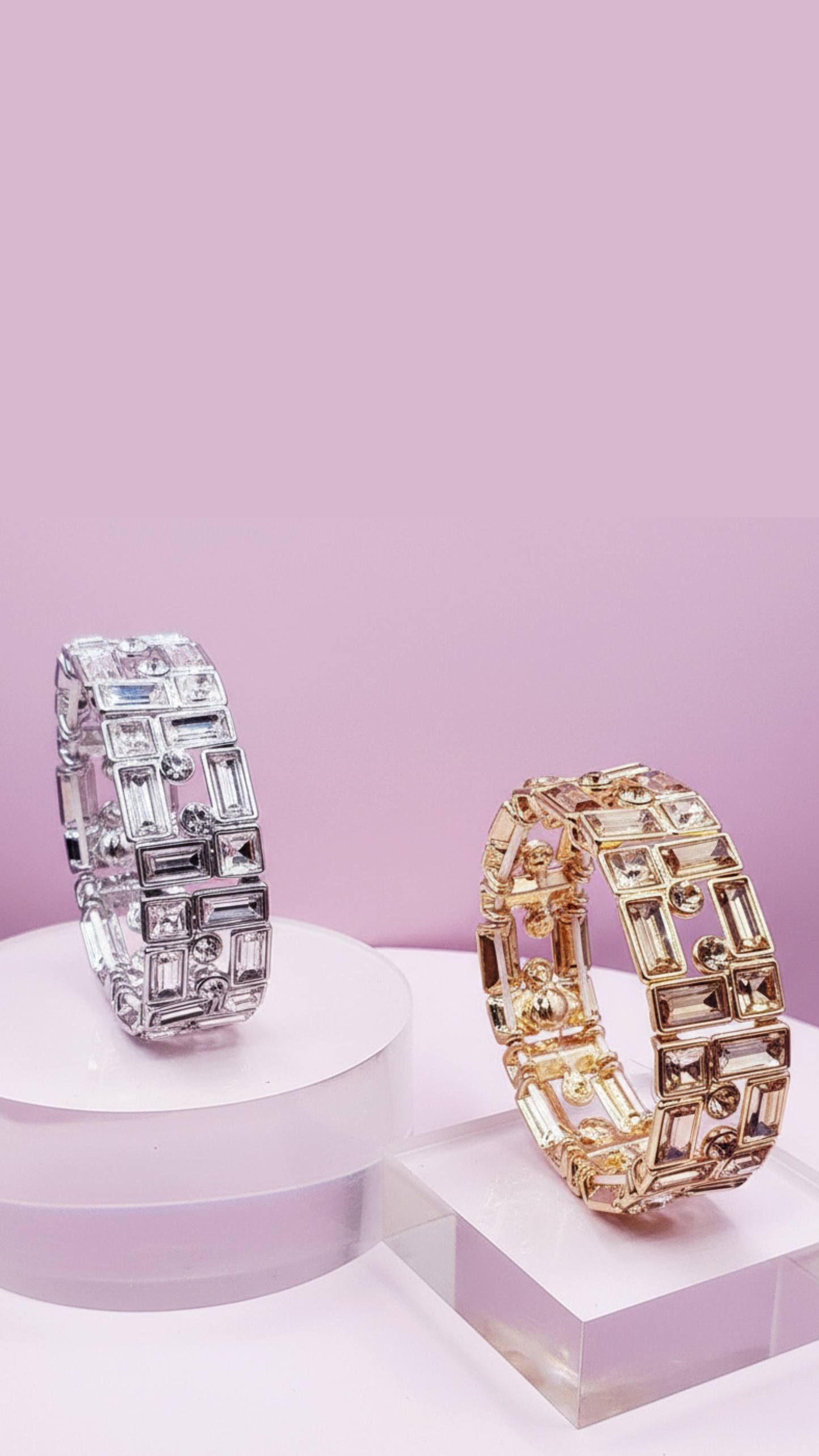 Mirrored Crystal Stretchy Bracelet