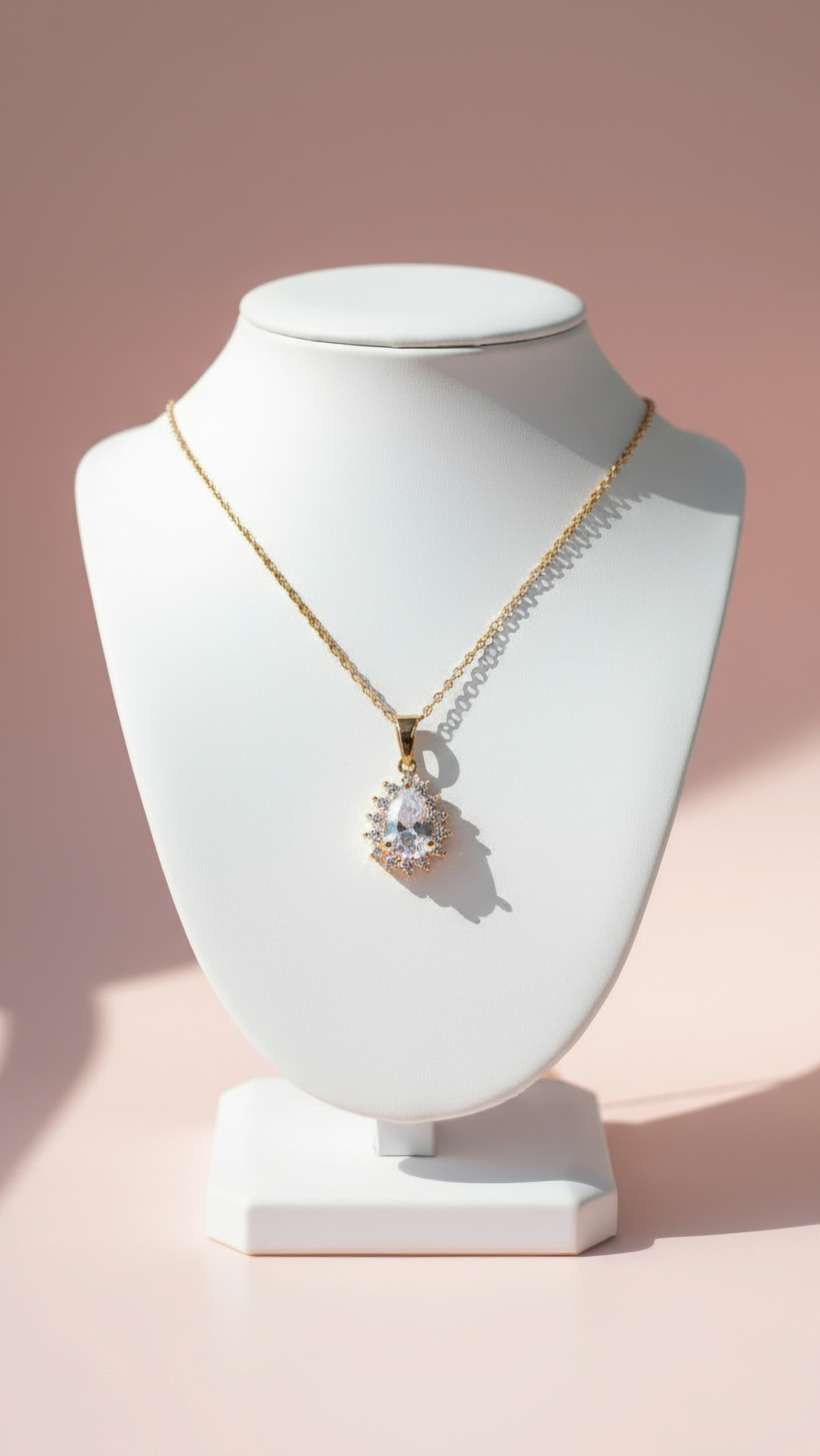 Cluster Crystal Pendant Necklace
