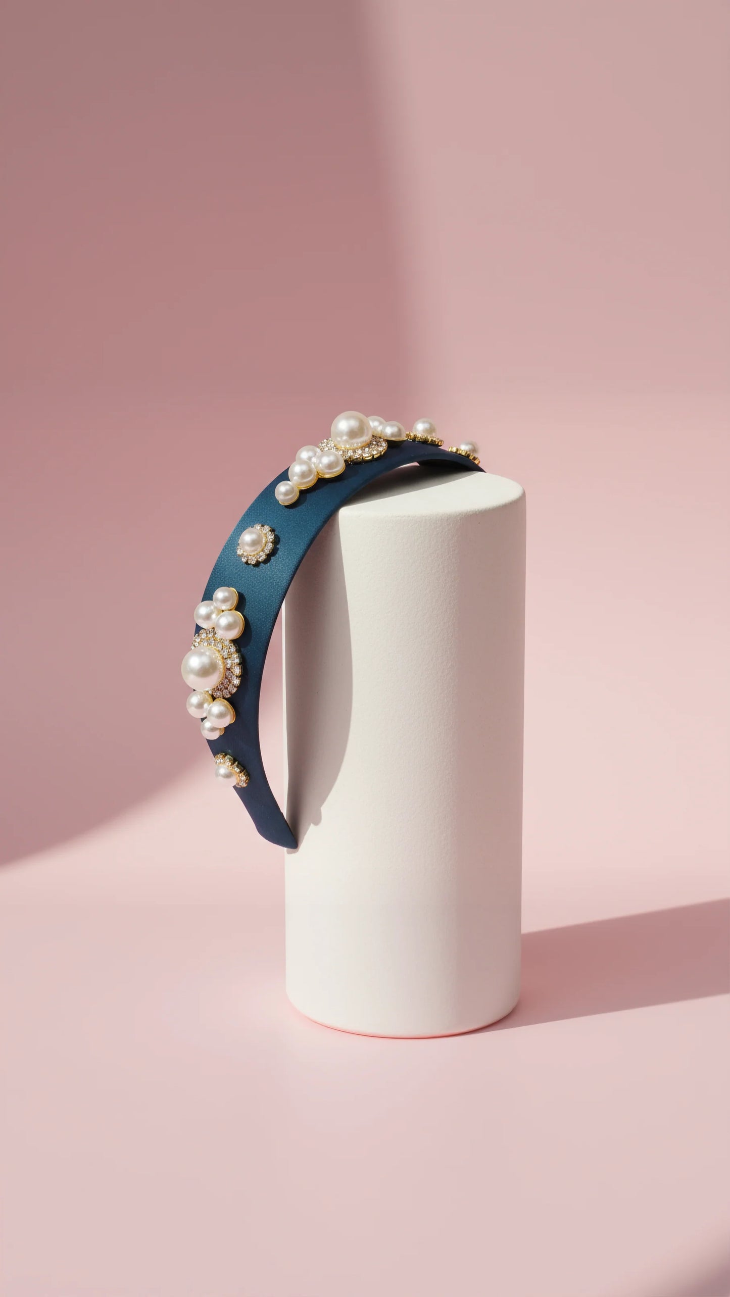 Pearl Crystal Cluster Hair band