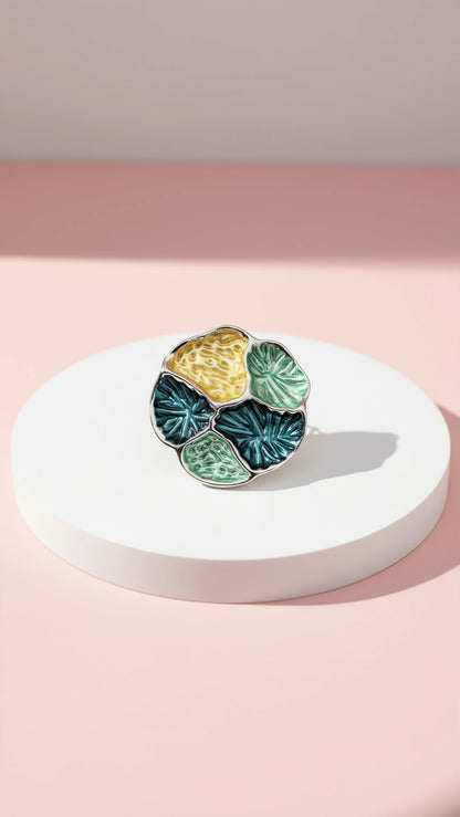 Abstract Magnetic Cluster Brooch