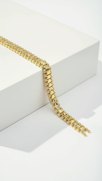 Gold Square Link Bracelet