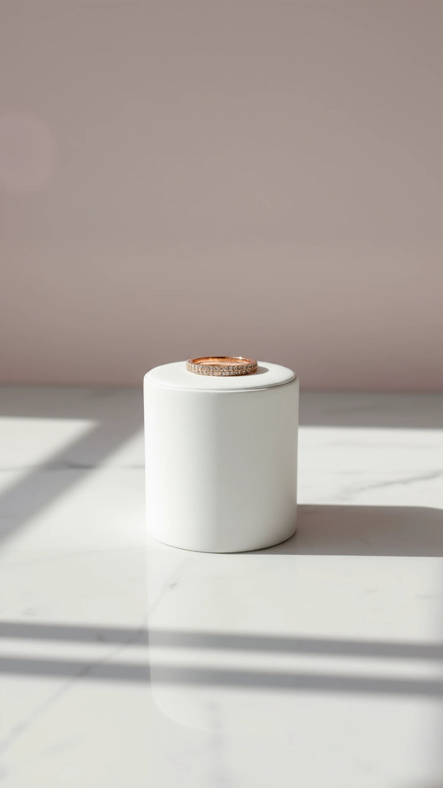 Rose Gold Eternity Band Crystal Ring Box set of 12