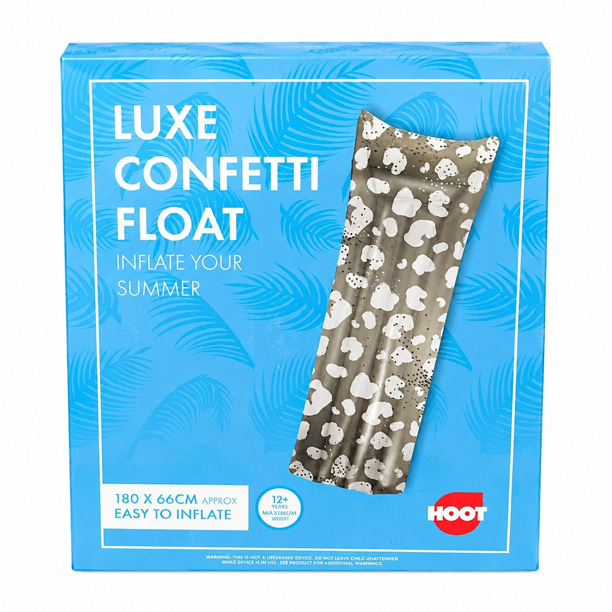 Hoot Luxe Confetti Float 180 × 66cm – Easy to Inflate, Perfect for Summer Fun