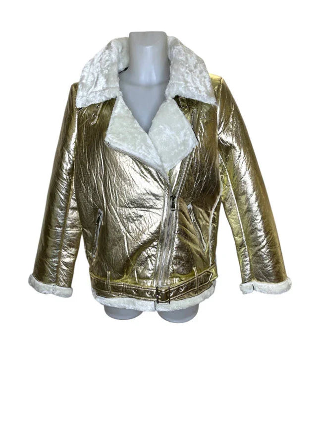 PU Varnish Fur Parka