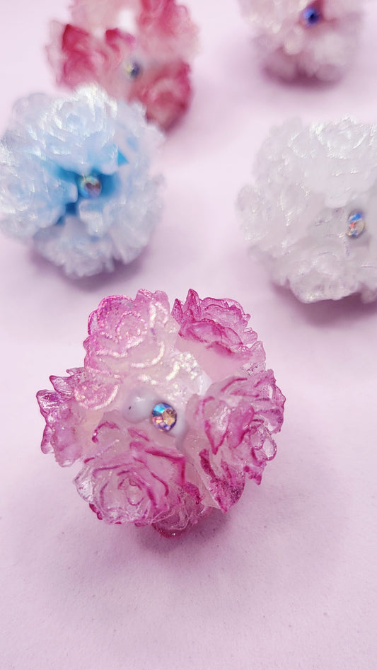 Crystal Flower Cluster Stacking Charm
