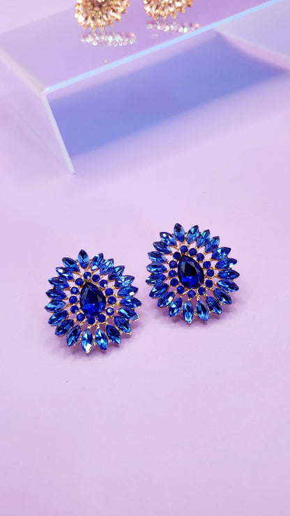 Mirror Crystal Stud Earrings