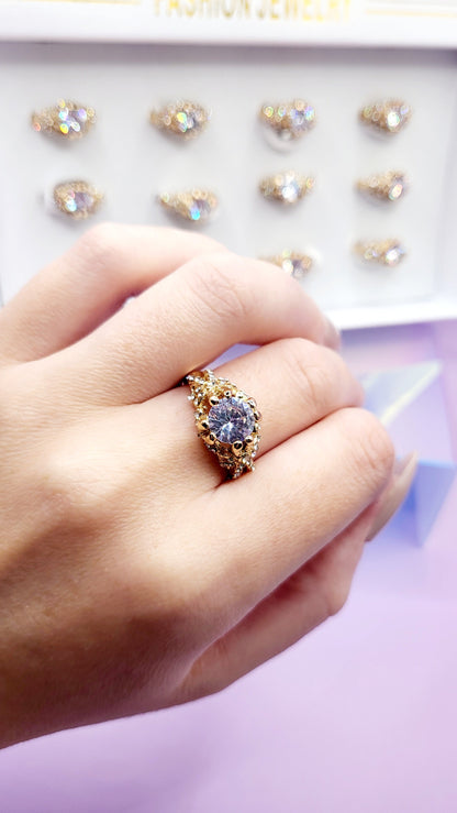 Boulevard Crystal Ring Box set of 12