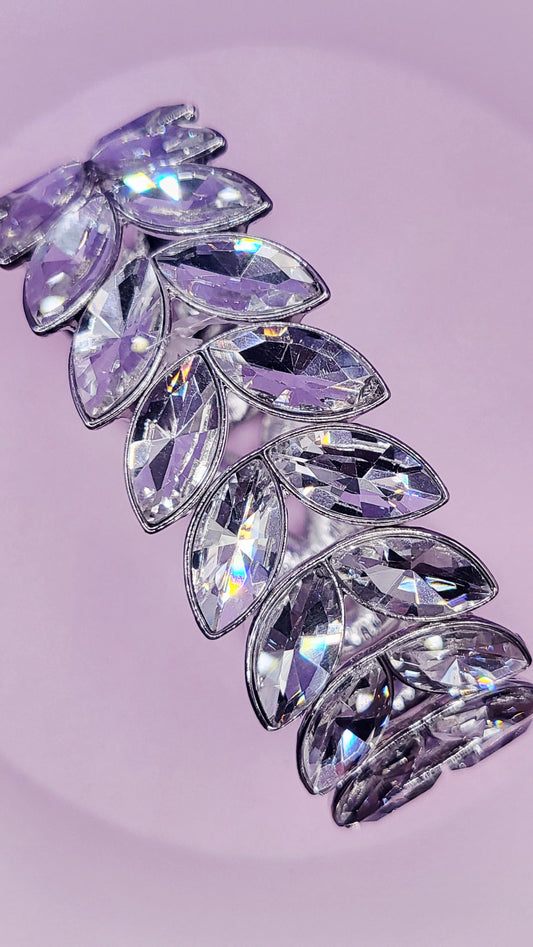 Mirrored Oval Crystal Bracelet