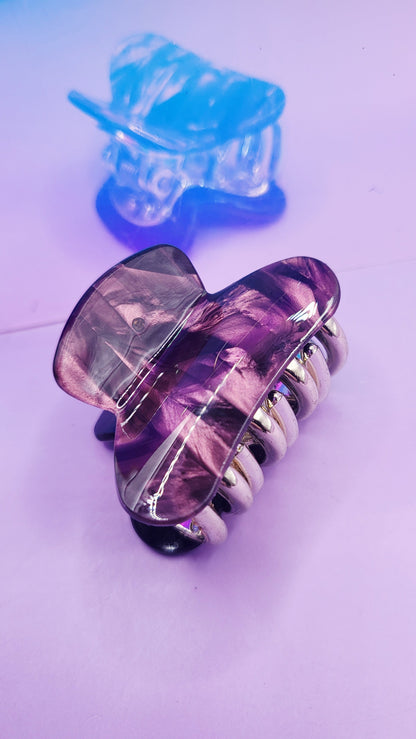 Glam Gloss Mini's Marble Hair Clamps Pack of 12