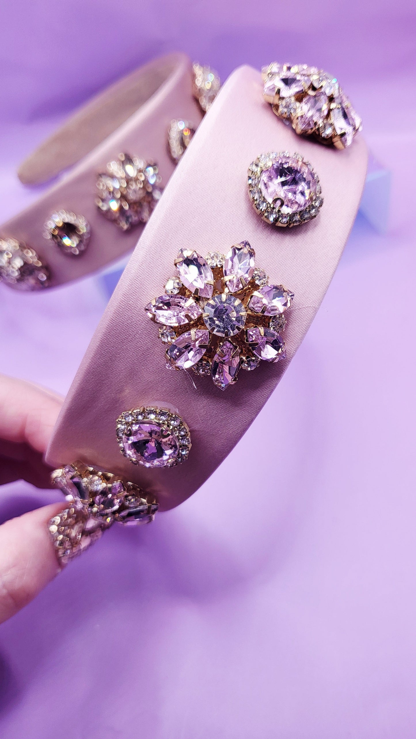 Blush Flower Crystal Hair band