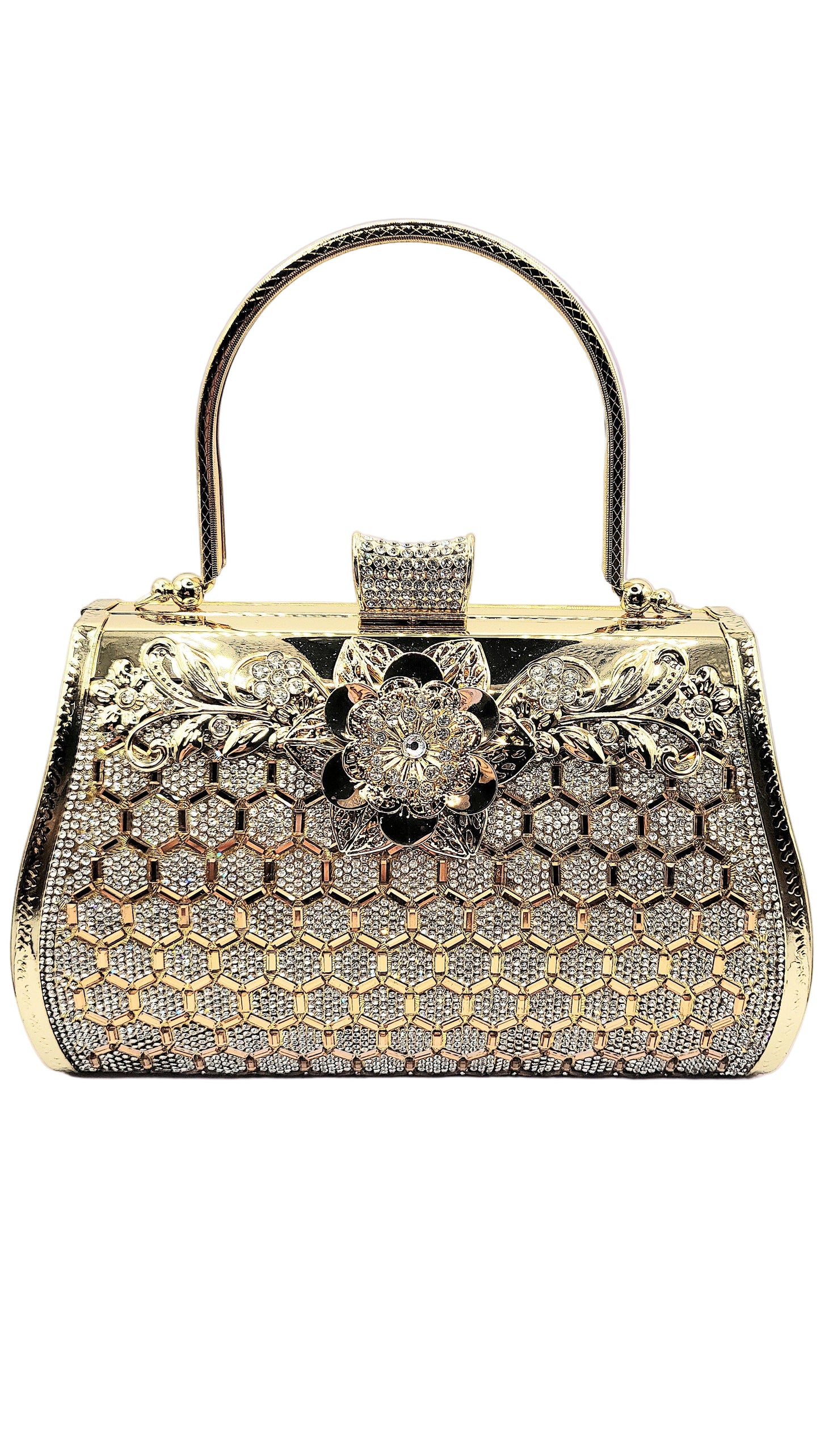 Honeycomb Crystal Clutch Bag
