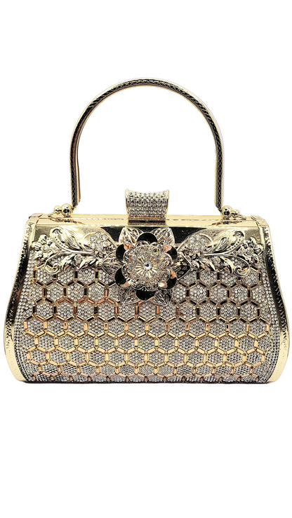 Honeycomb Crystal Clutch Bag