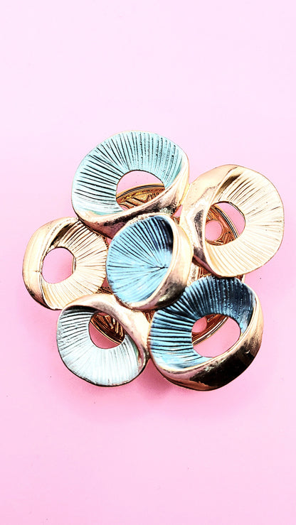 Abstract Magnetic Circles Brooch