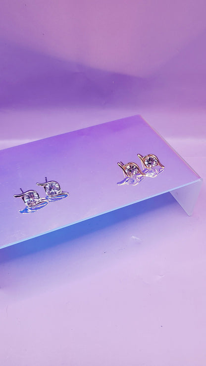 Luxe Tear Drop Crystal Stud Earrings