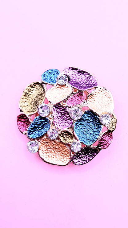 Abstract Magnetic Crystal Brooch