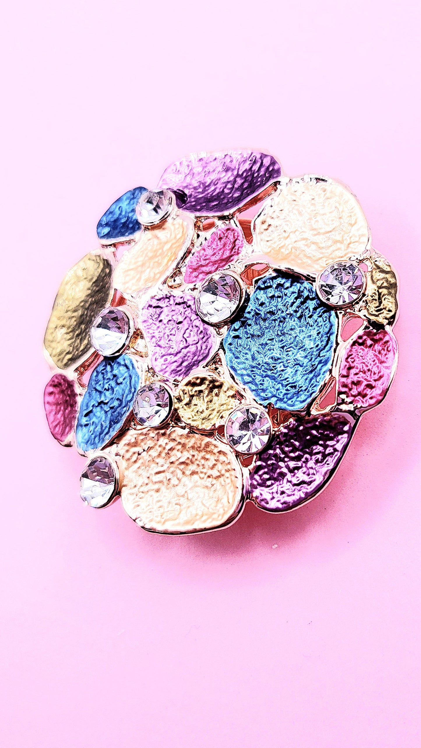 Abstract Magnetic Crystal Brooch