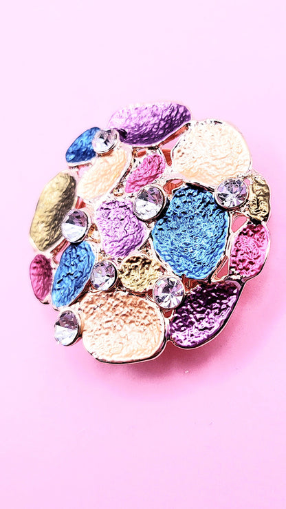 Abstract Magnetic Crystal Brooch