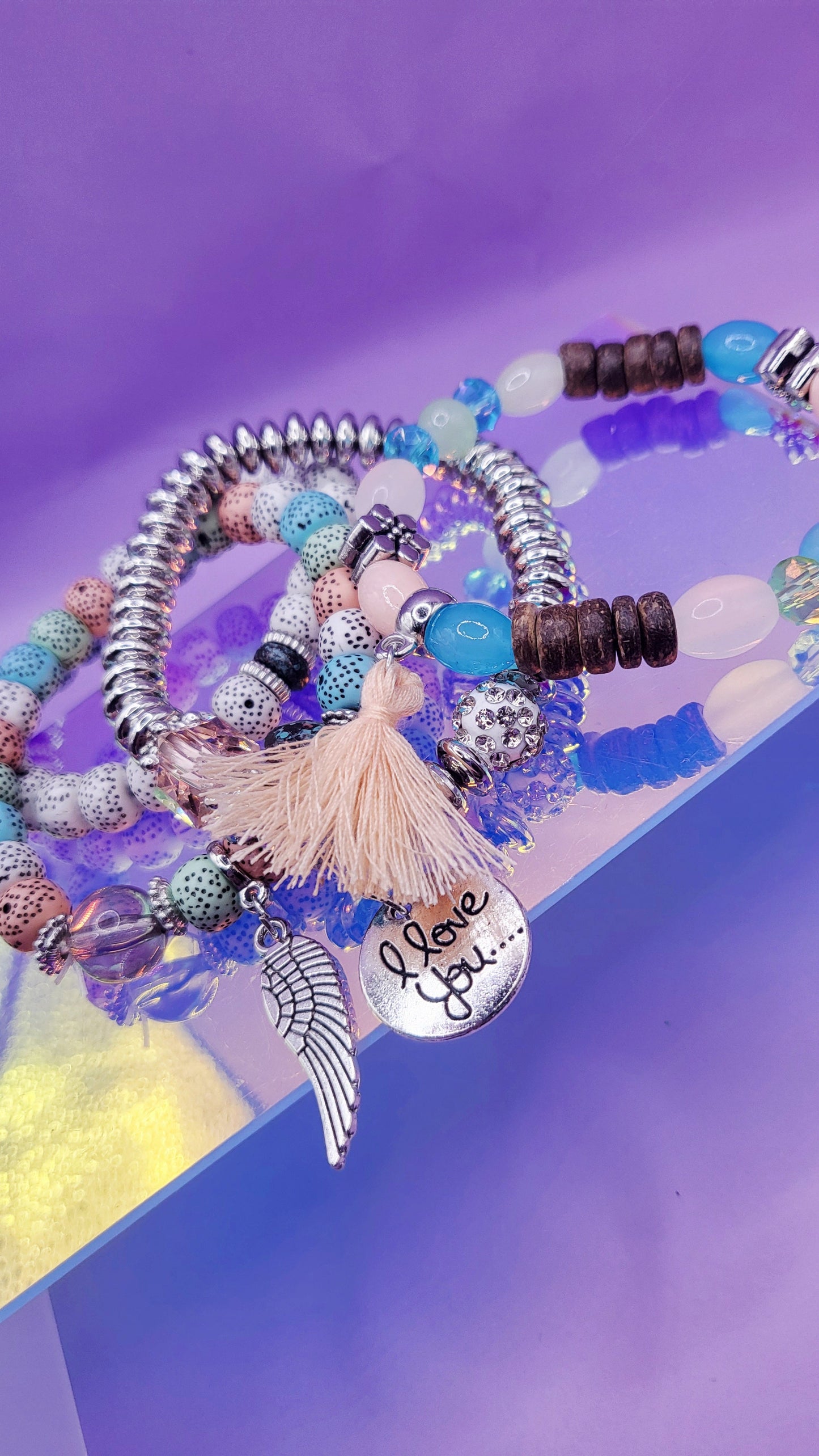 Boho Ceramic Beaded Bracelet Set