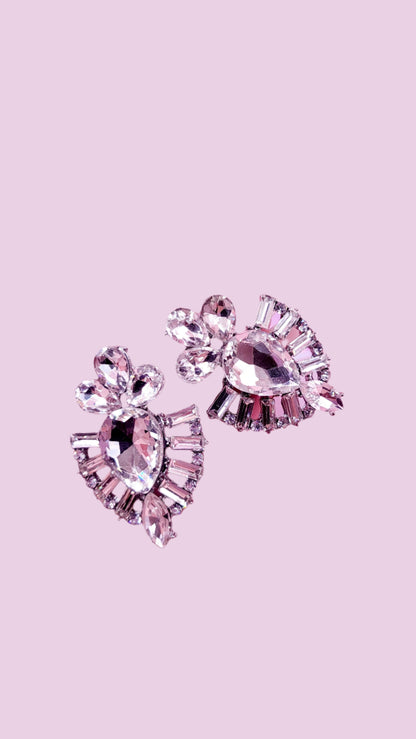 Halo Crystal Stud Earrings