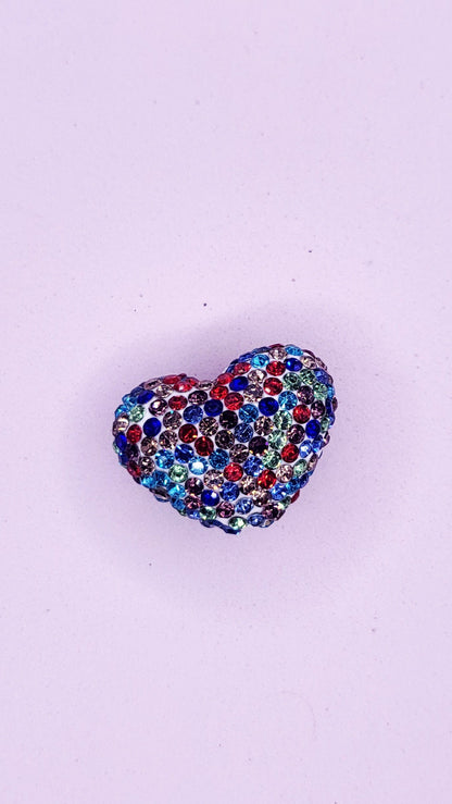 Crystal Heart Stacking Charm
