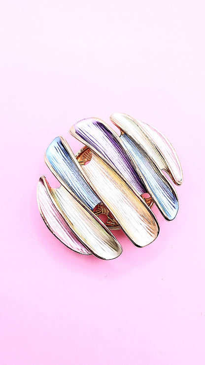 Abstract Magnetic Curved Brooch
