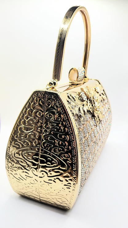 Honeycomb Crystal Clutch Bag