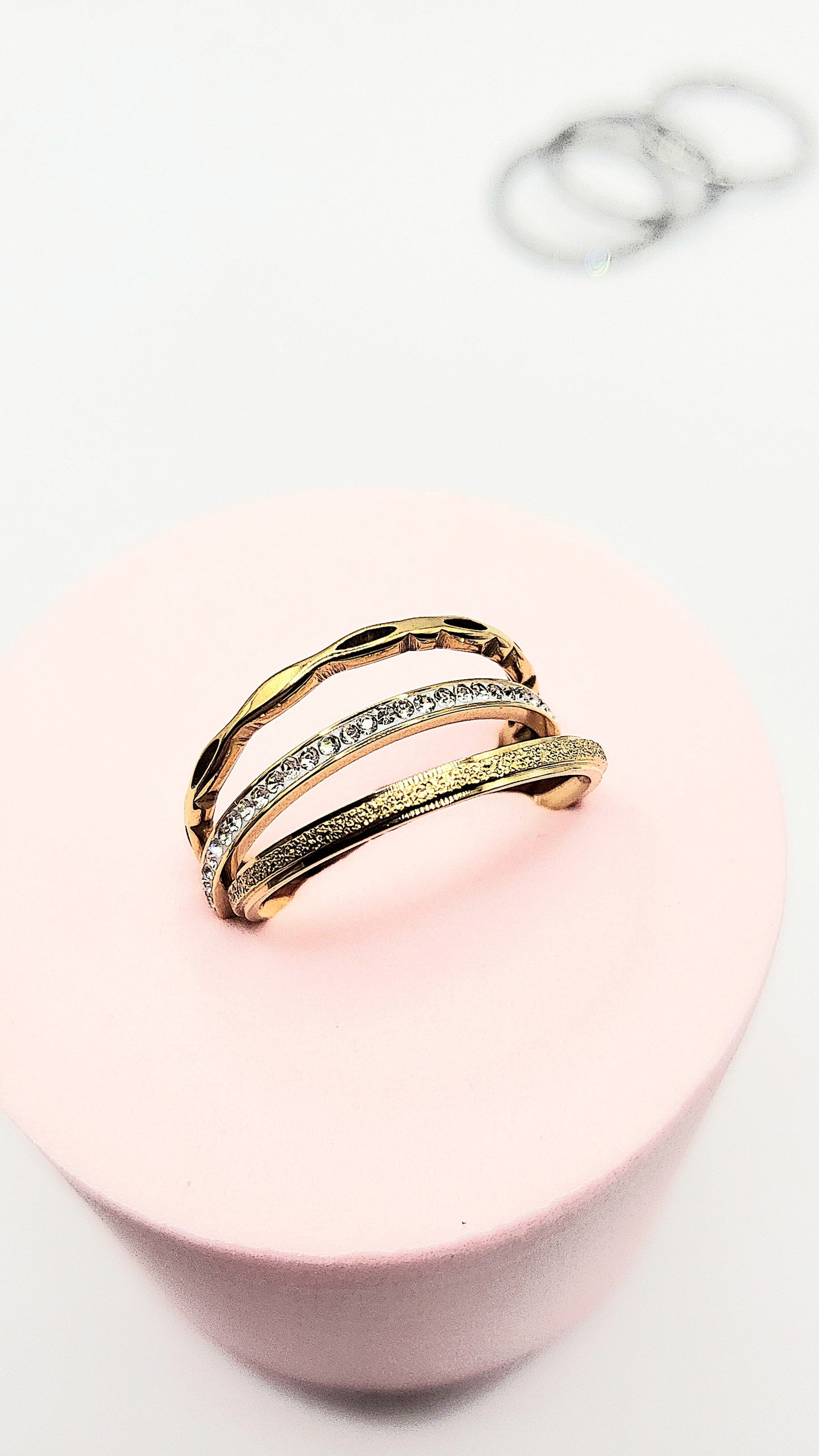 14k Gold Plate Wavy Stacking Rings Box set of 24