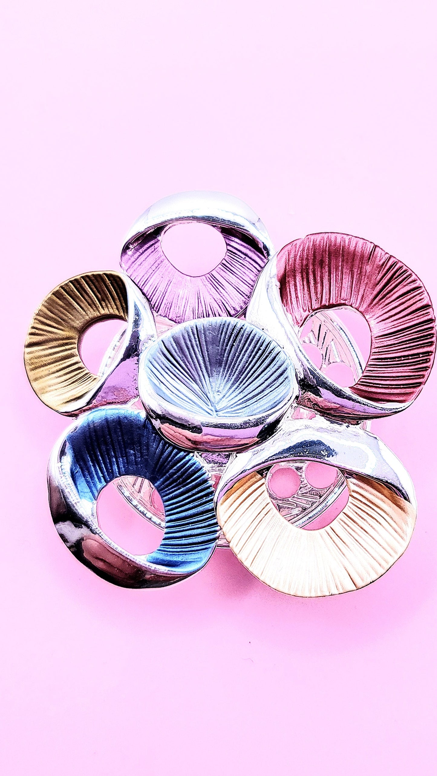 Abstract Magnetic Circles Brooch