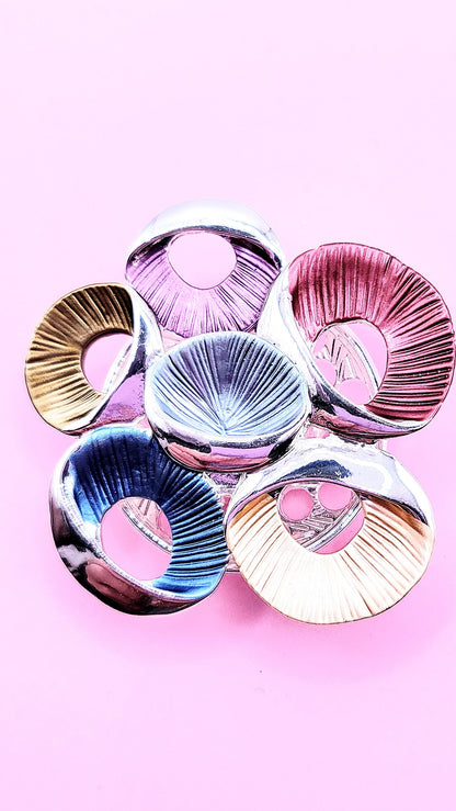 Abstract Magnetic Circles Brooch