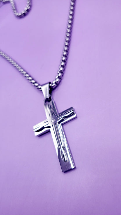 Faith Silver Cross Necklace