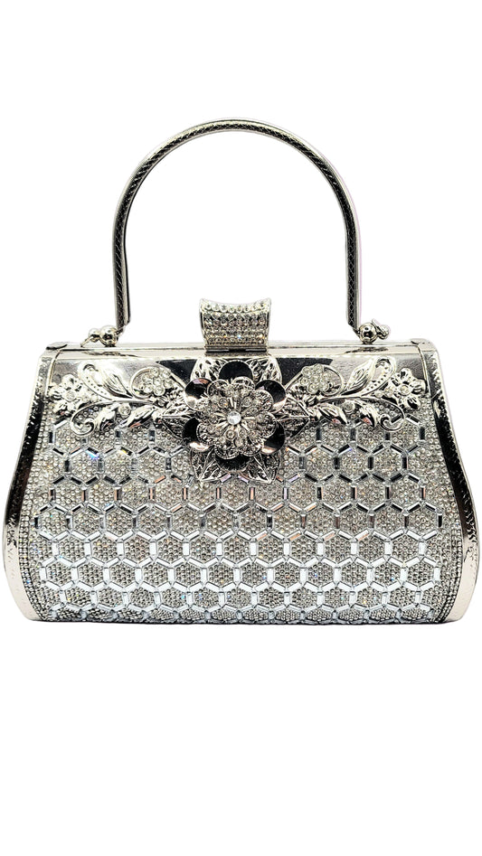 Honeycomb Crystal Clutch Bag