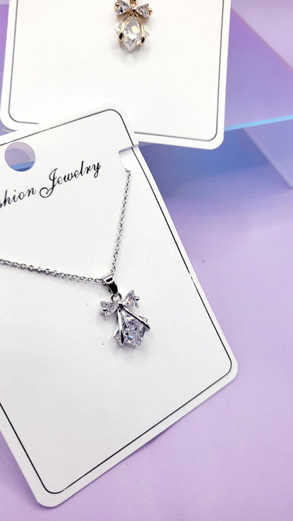 Bow Crystal Necklace