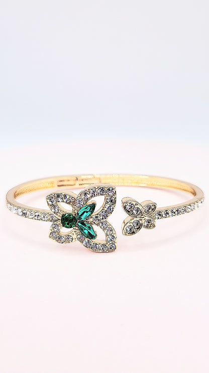 Crystal Stacking Bangles Stainless Steel