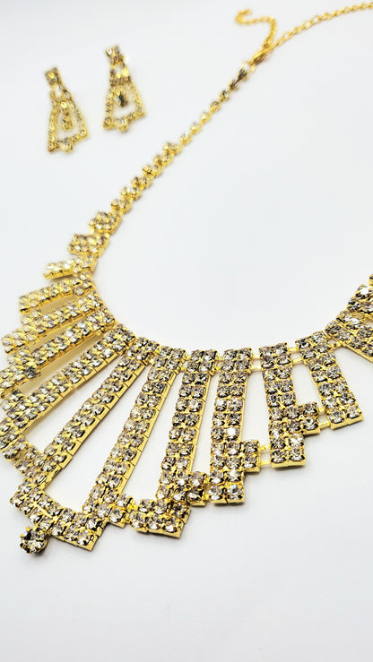 Cascade Crystal Necklace Set